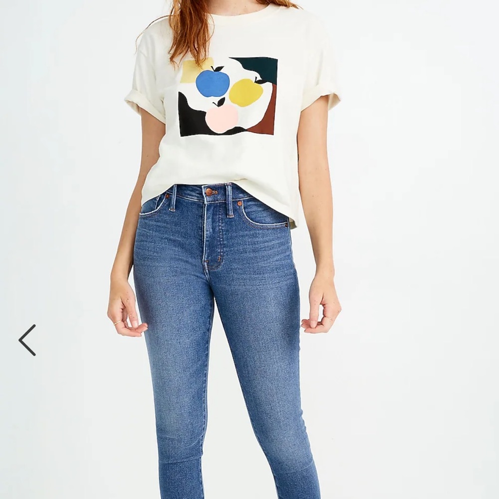 MADEWELL 9" High-Rise Skinny Jeans in Pearson Wash SIZE:28 Medium wash Boho